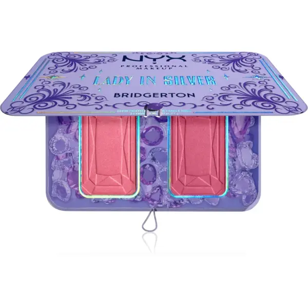 NYX Professional Makeup Bridgerton Royal Blush paleta fard de obraz culoare 02 Lady In Silver 2x5 g