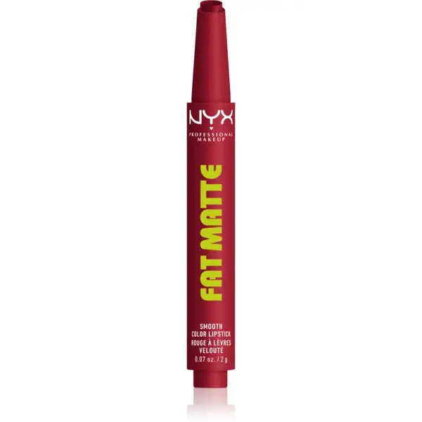 NYX Professional Makeup Fat Matte balsam de buze cu efect matifiant Plushin' Plum 2 g