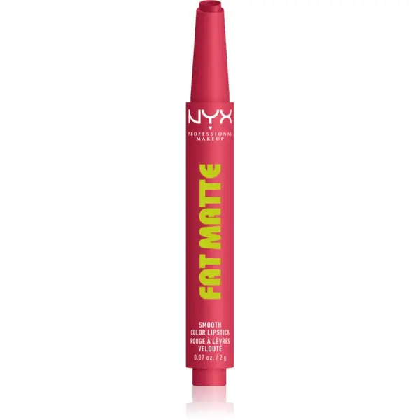 NYX Professional Makeup Fat Matte balsam de buze cu efect matifiant Pink Puff 2 g
