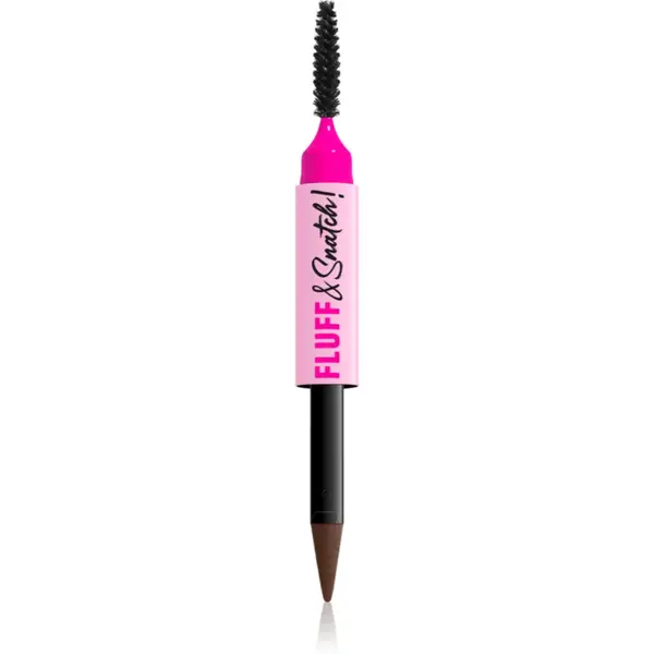 NYX Professional Makeup Fluff & Snatch creion pentru sprancene cu efect de pulbere culoare Brunette 1 g