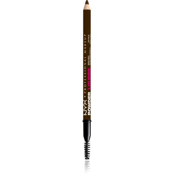 NYX Professional Makeup Powder Louder creion pentru sprancene cu pensula culoare Ash Brown 1 buc