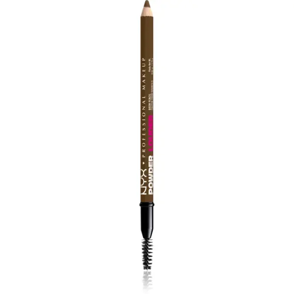 NYX Professional Makeup Powder Louder creion pentru sprancene cu pensula culoare Soft Brown 1 buc