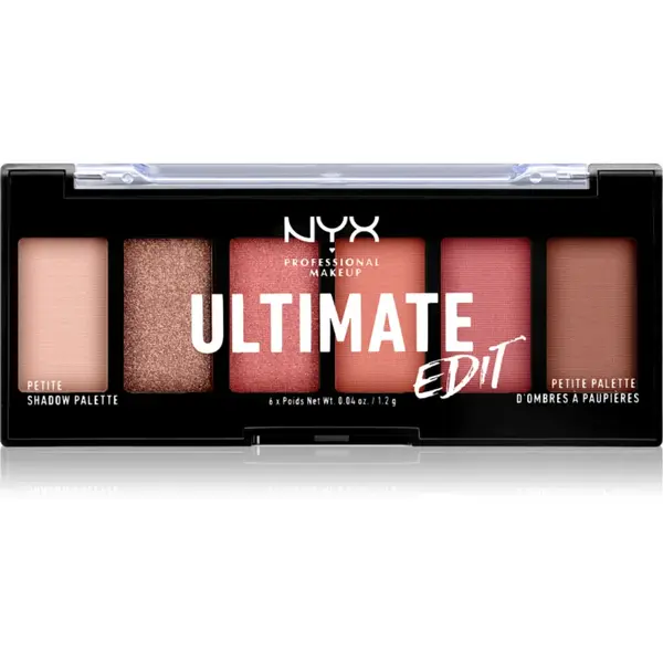 NYX Professional Makeup Ultimate Edit Petite Shadow paletă cu farduri de ochi culoare 01 Warm Neutrals 6x1.2 g