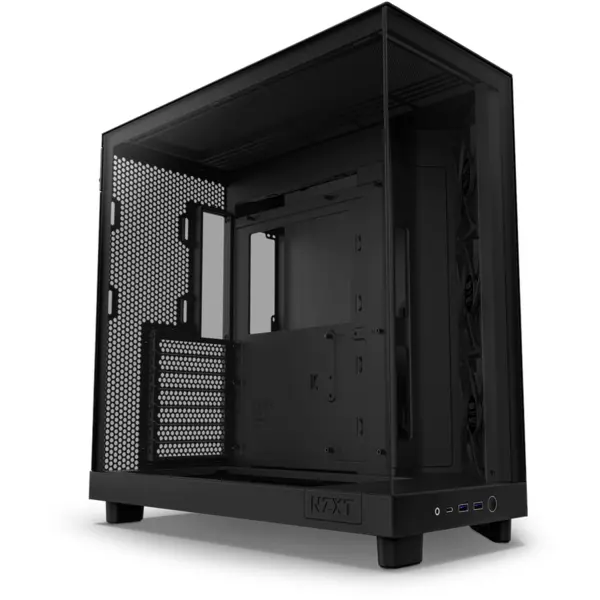 NZXT Carcasa NZXT H6 FLOW Compact Dual-Chamber, Mid-Tower, Negru