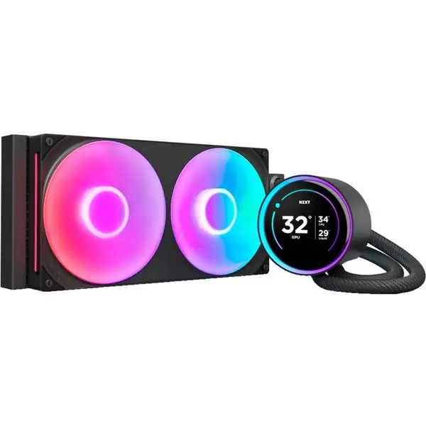 NZXT Cooler Procesor NZXT Kraken Elite 280 V2 cu ecran LCD negru