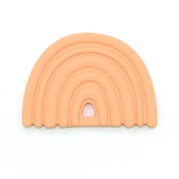 O.B Designs Rainbow Teether jucărie pentru dentiție Peach 3m+ 1 buc