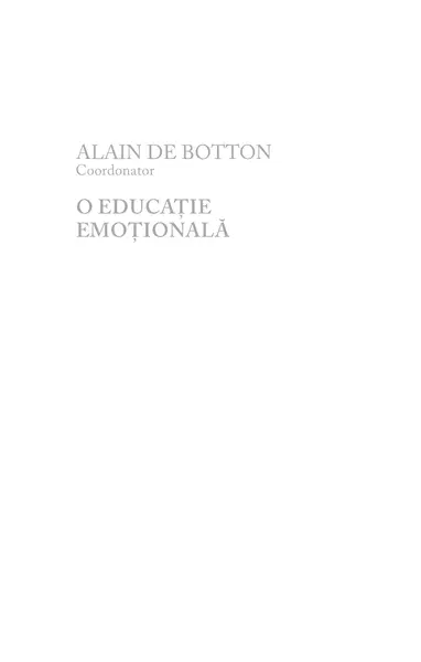 O educatie emotionala | Alain de Botton