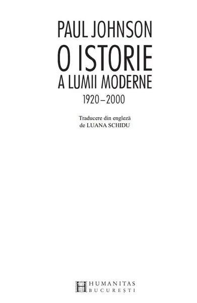 O istorie a lumii moderne | Paul Johnson