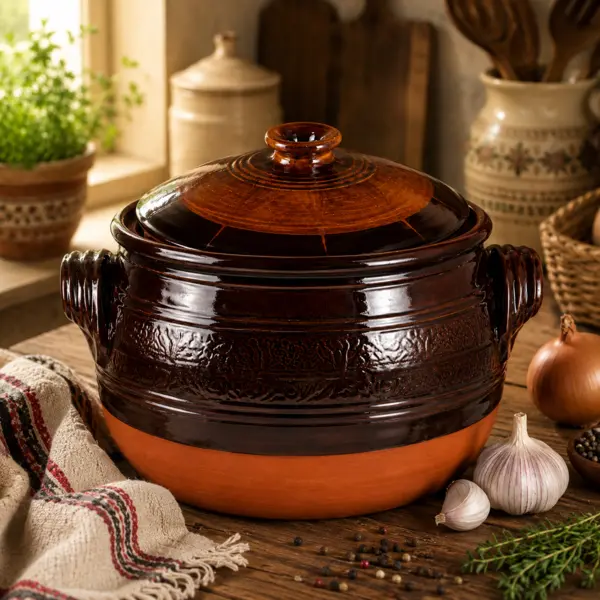 Oala ceramica glazurata pentru sarmale 16 litri