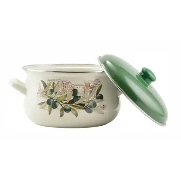 Oala cu Capac, 24 cm, 8.6 l, Alb, Perfect Home