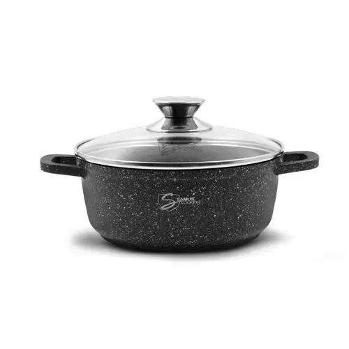 Oala cu capac Samus Toledo Line TOL20-OC, 20 cm, 2.3 L (Negru)