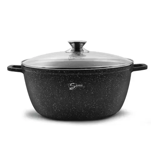 Oala cu capac Samus Toledo Line TOL30-OC, 30 cm, 7.9 L (Negru)
