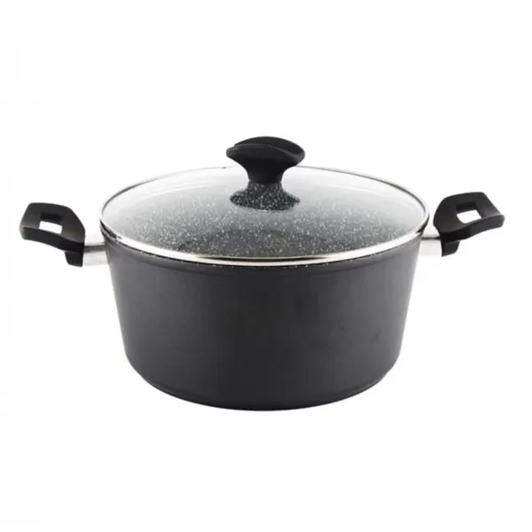 Oala cu Capac Sticla, 24 cm, Inaltime 12 cm