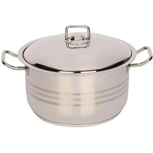 Oala din Inox cu Capac, 30 l, Diametru 40 cm, Argintie, Arian