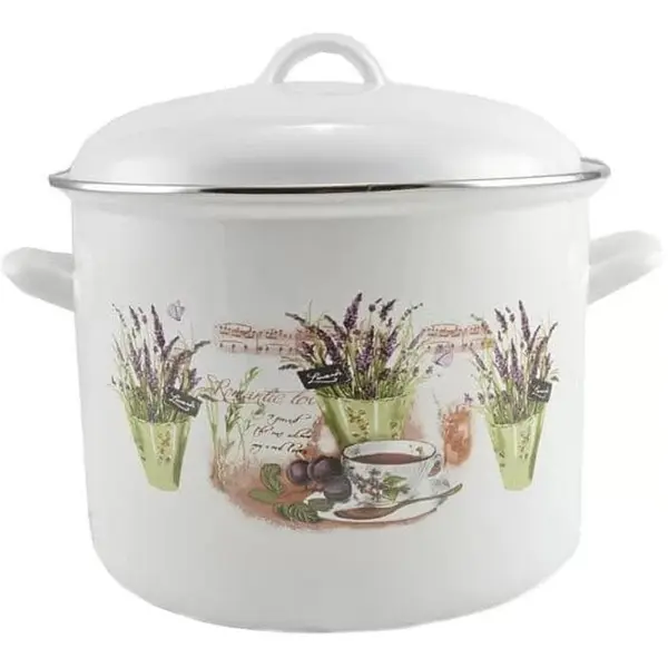 Oala Emailata cu Capac, 26 cm, 10.4 l, Perfect Home