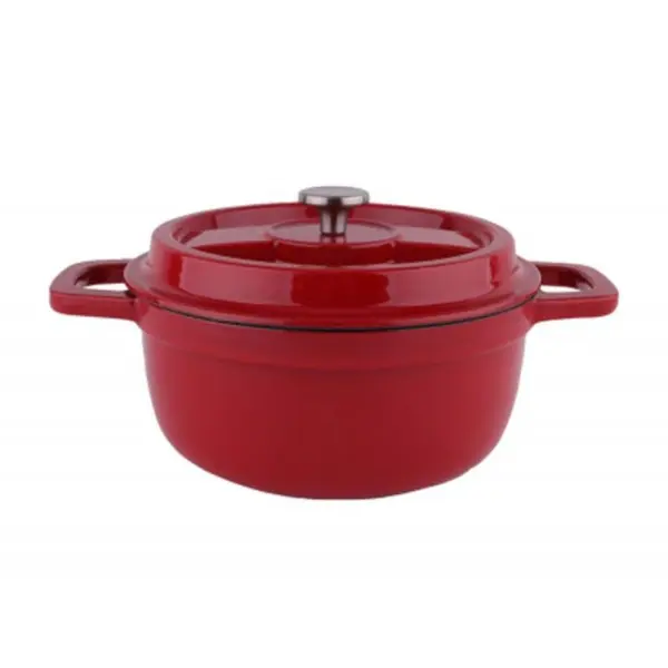 Oala Fier Turnat prin Presiune, 22 cm, 2.6 l, Rosu