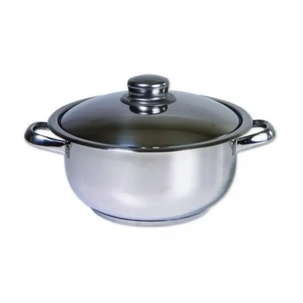 Oala Inox cu Capac, Capacitate 6 l, Diametru 24 cm, Argintiu
