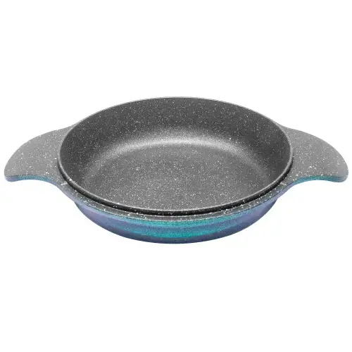 Oala joasa Neoklein CSL20-OceanBlue, 20 cm, fara capac, aluminiu turnat, invelis anti-aderent (Albastru)