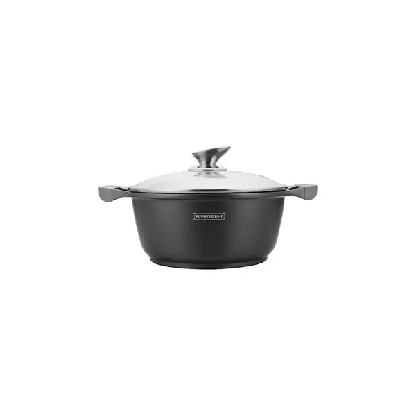 Oala marmorata cu capac 20 cm Royalty Line BS20M