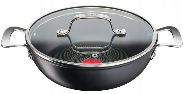 Oală plată Tefal - Unlimited G2557172, 26 cm, negru