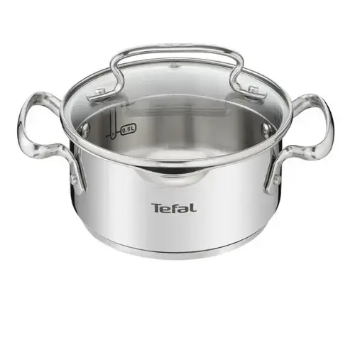 Oala Tefal G7194355, Otel inoxidabil, 2 L, 18 cm (Argintiu/Transparent)