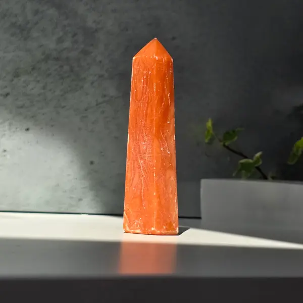 Obelisc calcit portocaliu | Model 1