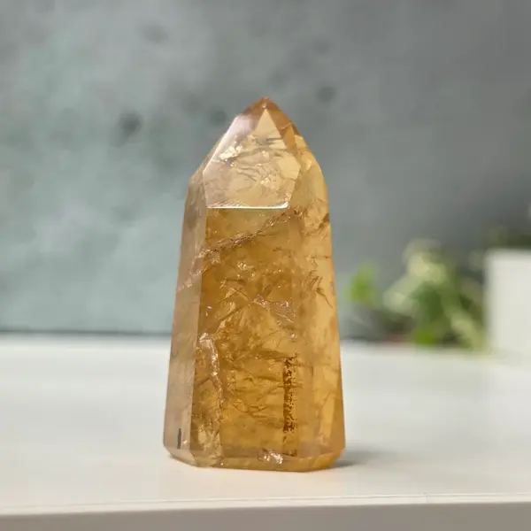 Obelisc citrin Brazilia calitate AAA model 10