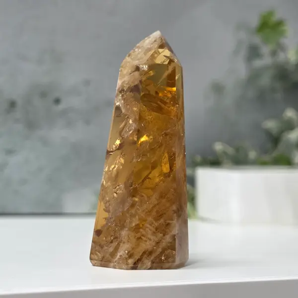 Obelisc citrin Brazilia calitate Extra AAA | Model 20