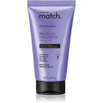 oBoticário Match. Blonde Care mască regeneratoare fără clătire pentru par blond