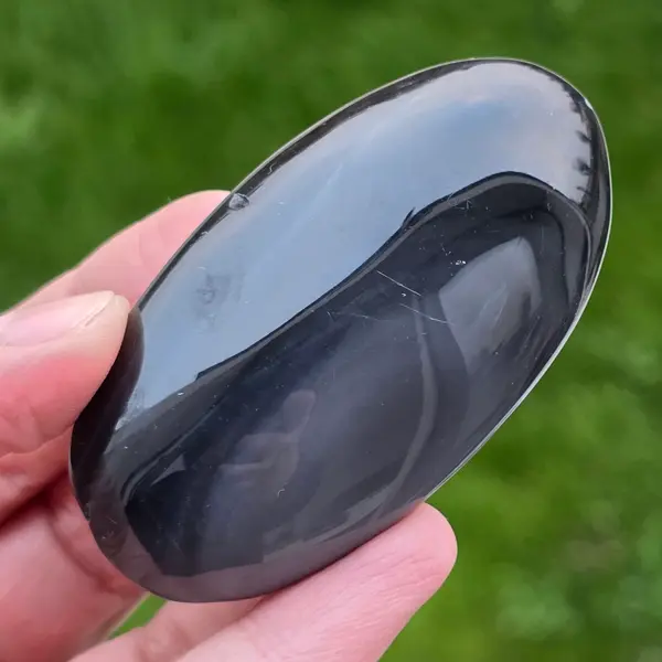 Obsidian argintiu palmstone model 1