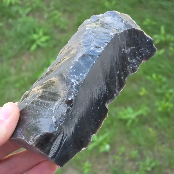 Obsidian negru din Mexic piatra bruta XL model 3