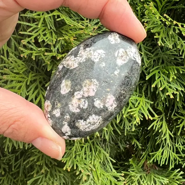 Obsidian zapada palm stone