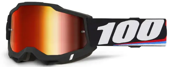 Ochelari atv cross 100% Accuri 2 Magnus, lentila oglinda rosie