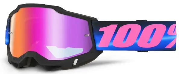 Ochelari atv cross 100% Accuri 2 Superdome, lentila oglinda rosie