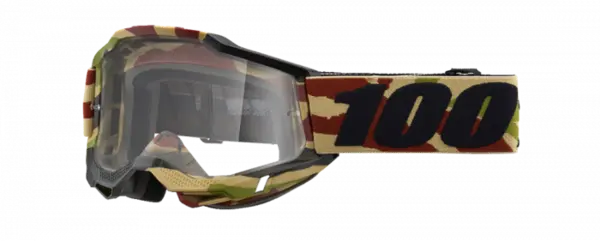 Ochelari cross atv 100% Accuri 2 Mission, lentila clara, culoare rama army