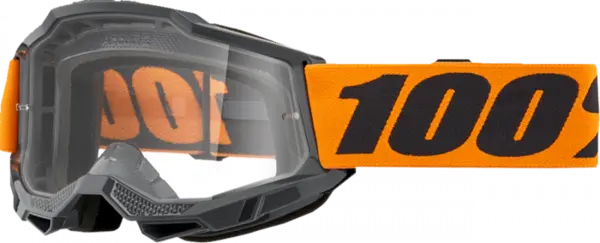 Ochelari cross atv 100% Accuri OTG Orange, lentila transparenta, culoare rama negru