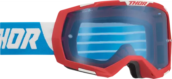 Ochelari cross atv Thor Regiment, lentila albastra, culoare albastru rosu