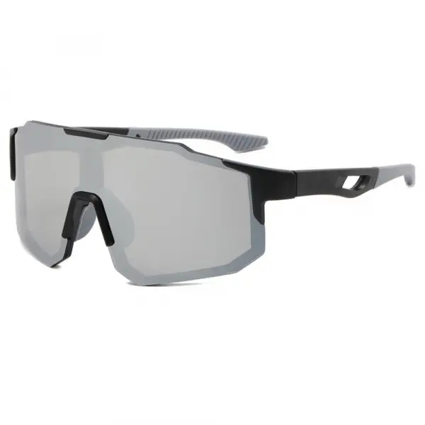 Ochelari De Ciclism Unisex Techsuit 9337, Protectie UV, Negri Argintii