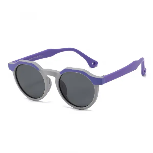 Ochelari De Soare Copii Techsuit 601, Polarizati, Protectie UV, Mov Gri