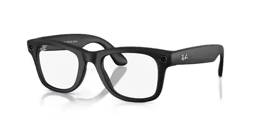 Ochelari de soare Smart Ray-ban META WAYFARER RW4006, Wi-Fi 6, Bluetooth, Aparat foto cu filmare, Asistent vocal, 32GB Flash, Meta AI integrat, Lentile cu tranzitie transparent/grafit verde (Negru)