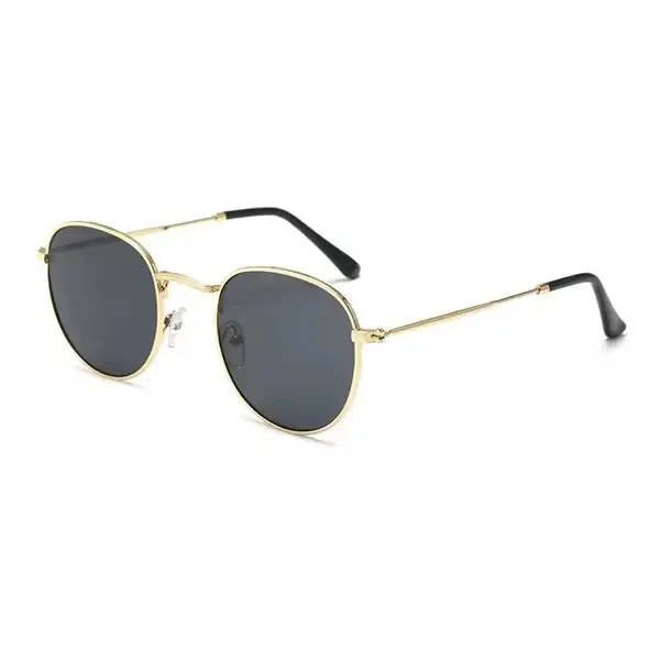 Ochelari de soare unisex, SG136, Negru/Auriu
