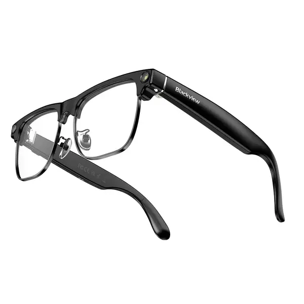Ochelari Inteligenti Blackview BV200, Transparent, Camera Sony 8MP AI, Inregistrare 1200P, Bluetooth 6.0, Wi-Fi Transfer, Traducere in Timp Real ChatGPT, Baterie 225mAh