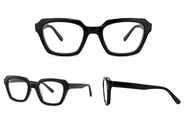 Ochelari pentru claritate la citit trapez Narcis Style - Negru