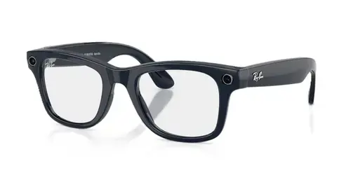 Ochelari Smart Ray-ban META Wayfarer Gen 2 RW4012 6628MF 53-22, Wi-Fi 6, Bluetooth, Aparat foto cu filmare, Asistent vocal, 32GB Flash, Lentile cu Tranzitie Transparent/Albastru (Negru)