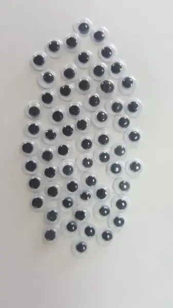 Ochisori negri din plastic pentru activitati crafts,o6mm,130 bucati set