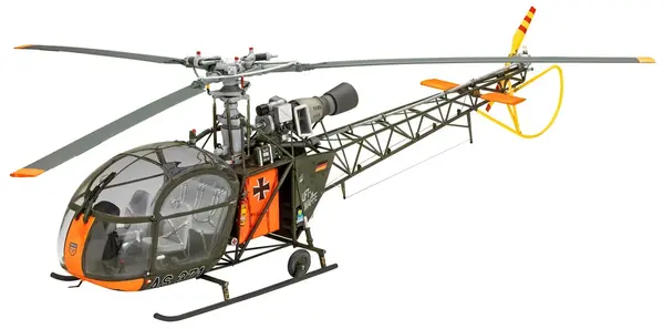 Мodel de asamblat Revell Modern : Elicoptere - Alouette II (cu accesorii incluse )