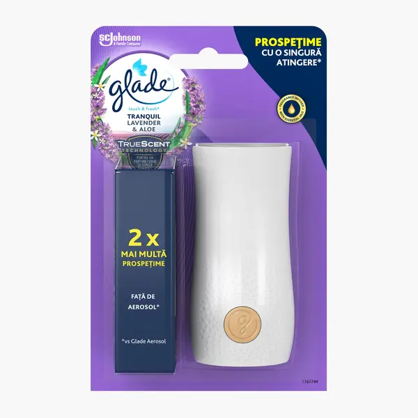 Odorizant baie spray Glade Microspray Lavanda 10 ml Odorizant baie Glade Microspray Lavanda 10 ml