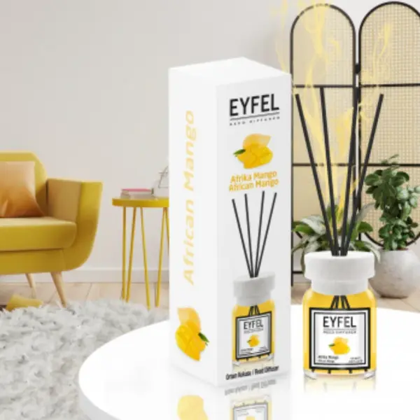 Odorizant camera cu betisoare, aroma de mango, 120ml,Eyfel