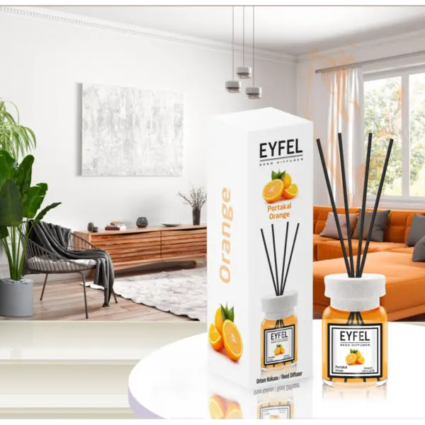 Odorizant camera cu betisoare, aroma de portocala 120 ml,Eyfel