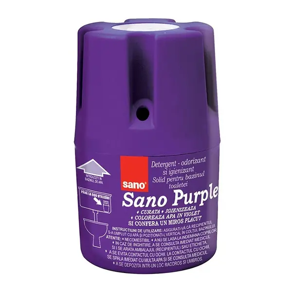 Odorizant Solid pentru Rezervorul Toaletei Sano, Mov, 150 g